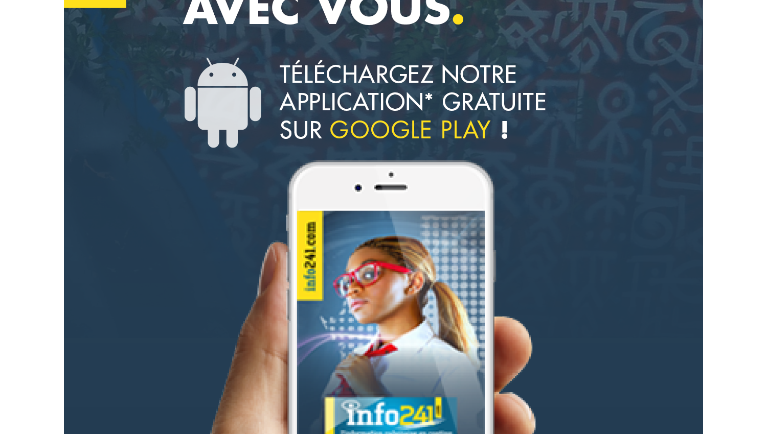 Visuel pub de l'application mobile d'Info241