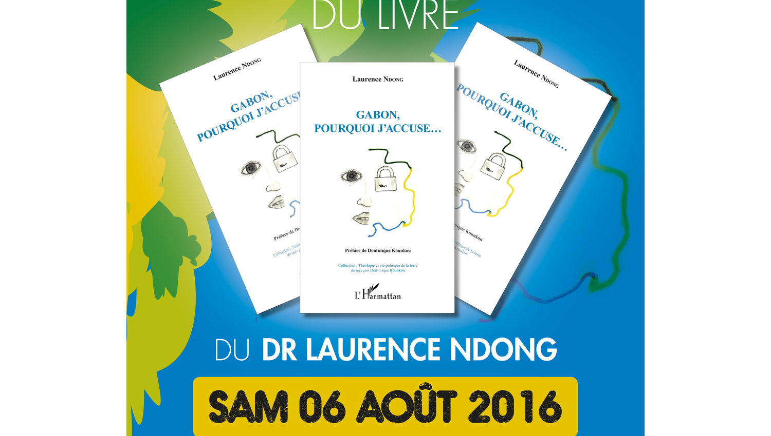 Affiche tournée livre de Laurence Ndong