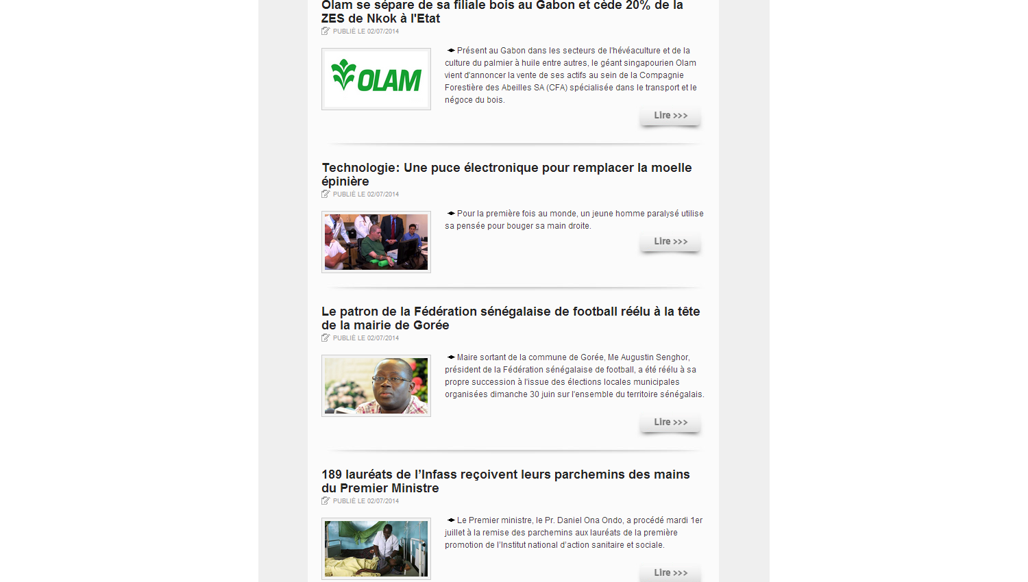 Newsletter quotidienne du portail GabonEco.com