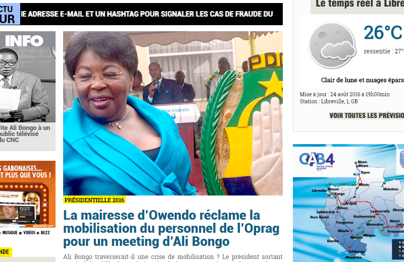 Habillage Info241 présidentielle gabonaise 2016