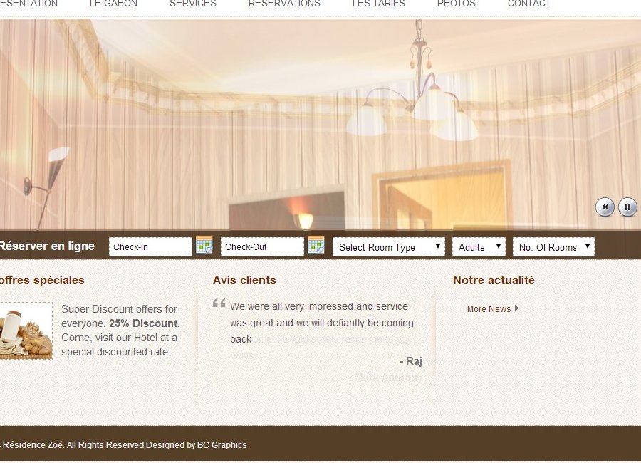 Site de la Résidence Zoé
