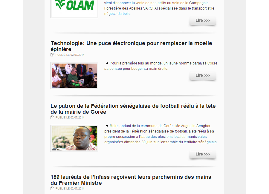 Newsletter quotidienne du portail GabonEco.com